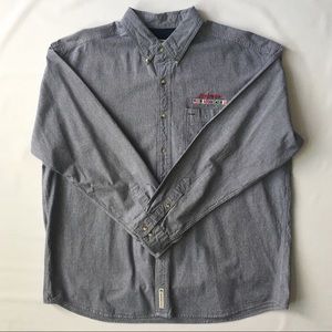 Vintage Budweiser Embroidered Button Down Mens XXL